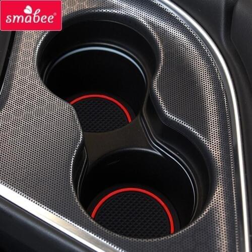 Smabee Car Gate Slot Mat For Dodge CHALLENGER 2015 ~ 2019 Non-slip slot mats Interior Accessories Rubber Coaster Car sticker