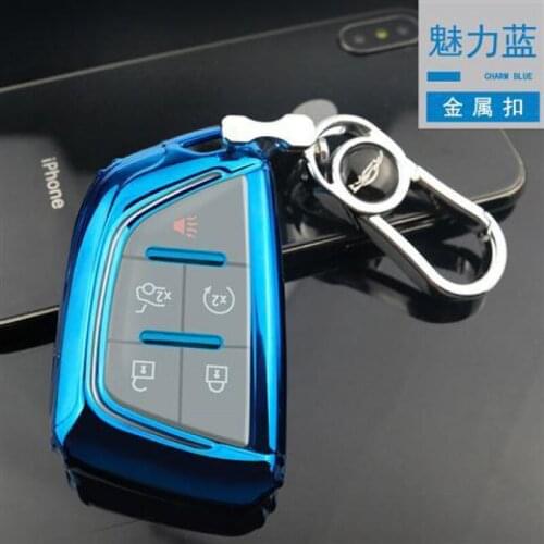 Soft glue leather Car key case car key chain car key bag for cadillac ATSL/CT6/XTS/XT5/XT4/XT6/SRXS pecial protective case car