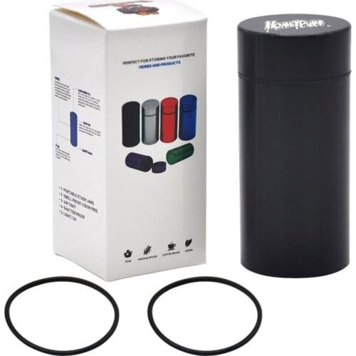 New Shisha Tobacco Bars Airtight Smell Proof Aluminum Stash Jar Tobacco Box Metal Herb Storage Container Pill Box for Men Gift