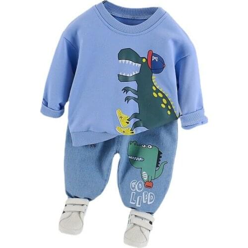 New Spring Autumn Baby Girls Clothes Suit Children Boys Cartoon T-Shirt Pants 2Pcs/Sets Toddler Sports Clothing Kids Tracksuits