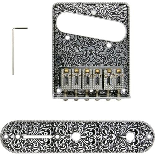 1 set Metal 6 String Saddle Volume Control Bridge Plate Replacement For Fender Telecaster Electric Guitar Repair Tool Parts