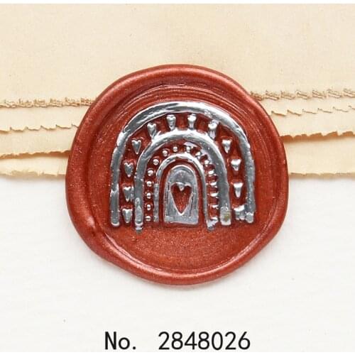 Rainbow and love Wax seal stamp,Party Wax Seal Stamp Kit invitation seals,gift envelop packing seal,Seal Stamp,Rainbow Stamp