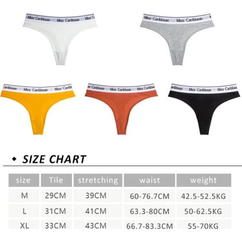 Letter Pattern Thongs Panties 1Pcs Low-waist Cotton For Fitness No Trace Lady Briefs Thong Panty Tummy Control Panties