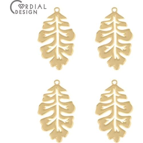 Cordial Design 100Pcs 21*36MM Jewelry Accessories/Hand Made/Leaf Shape/Earrings Pendant/Jewelry Findings & Components/DIY Making
