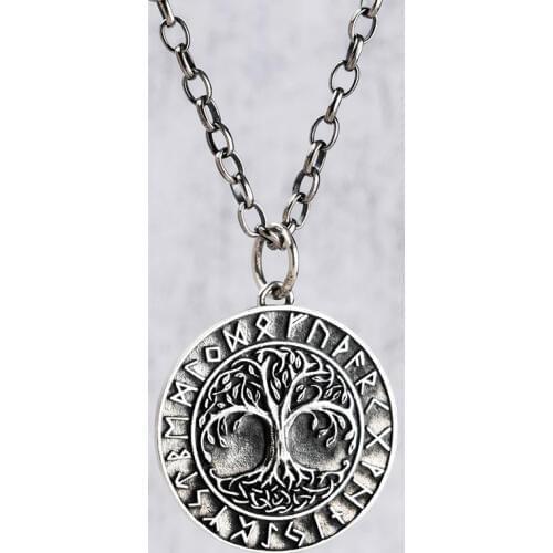 Nordic mythology Viking Life tree Silver necklace the sterling silver pendant for Men hippop street culture mygrillz