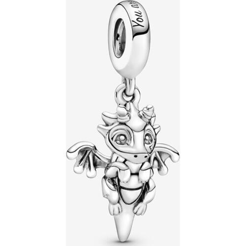 2019 New Original 925 Sterling Silver You are Magic Dragon Dangle Charm Fit Pandora Bracelet Bangle DIY Women Jewelry