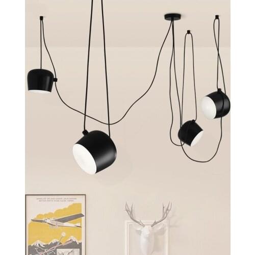 Modern Drum Pendant Lamps Ceiling LED Hanglamp Spider Industrial Pendant Lights Restaurant Kitchen Nordic Loft Light Lampe Rotin