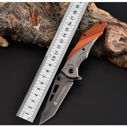 57HRC Self-defense Tactical Knife 440 Stainless Steel Outdoor Folding Knife Multifunctional Survival Hunting Knifes