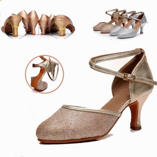 Dancing Shoes For Women/Ladies/Girls Ballroom Dance Shoes Closed Toe Professional Salsa/Latin Dance Shoes Heeled 5CM/7CM