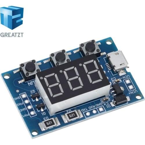 DC 5-30V Micro USB 5V Power Independent PWM Generator 2 Channel Dual Way Digital LED Duty Cycle Pulse Frequency Board Module