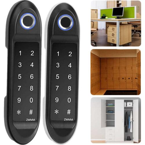 Intelligent Lock Password Biometric Fingerprint Unlock Wardrobe File Cabinet Cupboard Safety Lock