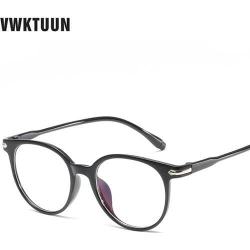 VWKTUUN Spectacle Frame Round Glasses Frame Clear lens Womens Eyewear Optical Frames Myopia Black Pink Blue Eyeglasses Frames