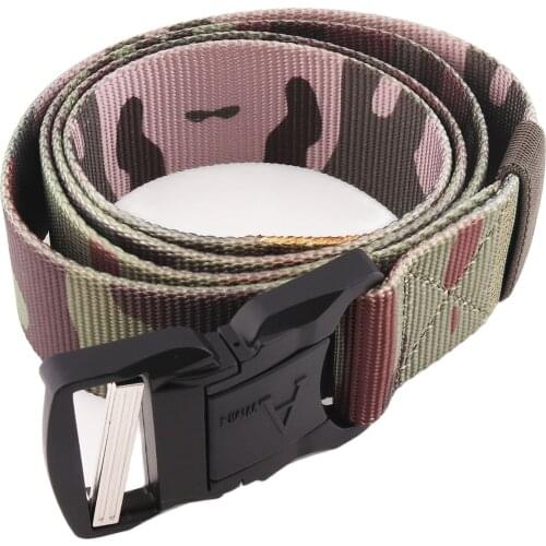 Green Belt Buckles Nylon Webbing Army Style Webbing Waistband for casual pants tactical outdoor trousers Adults Belts Buckle