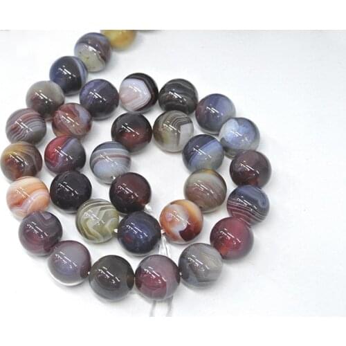 1Strands Natural Botswana Onyx Round Loose Beads DIY Necklaces Bracetls Beads 15"