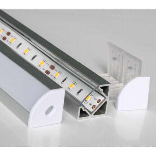 28m(14pcs) a lot, 2m per piece, Anodized aluminum channel for led strips, triangle shape