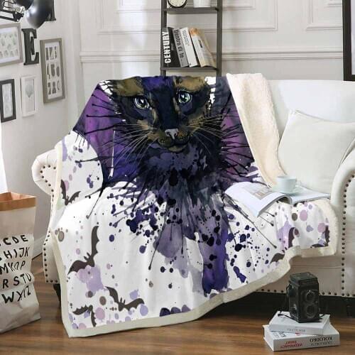 3D Printing Halloween Blanket Adult Duvet Cover Leisure Sofa Down Blanket Home Office Bedding Can Be Washed