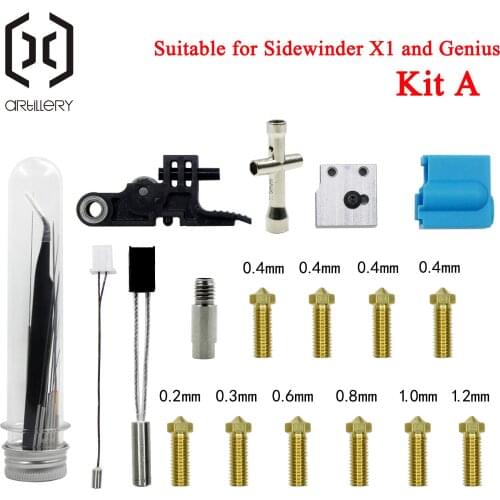 2020！artillery 3D printer Sidewinder X1 and Genius nozzle silicone kit original