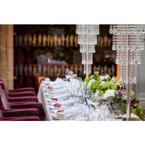 5 tiers Crystal Table Centerpiece acrylic Flower Stand Wedding Decoration 10 pcs/lot