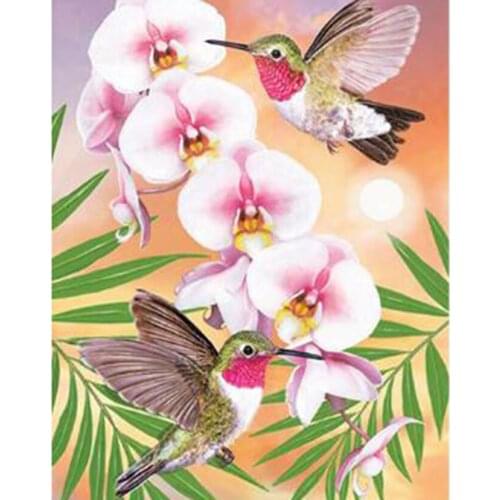 5D DIY Diamond Painting Square Round Diamond Animal Painting Flower Bird Picture Cross Stitch Home Decoration Gift WG2826