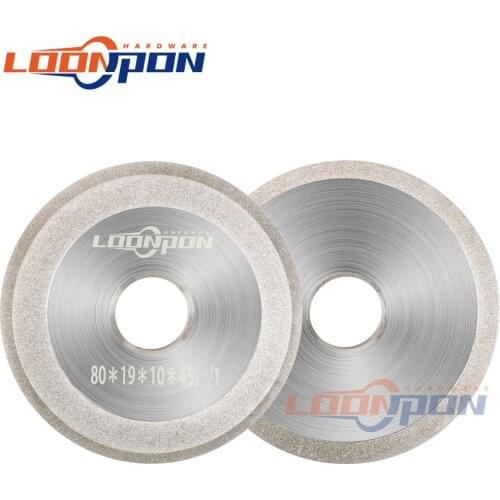Diamond Grinding Wheel 80x19x10mm 80/150/300Grit Cutter Grinder Grinding Disc for Grinding Abrasive Cutting Tool
