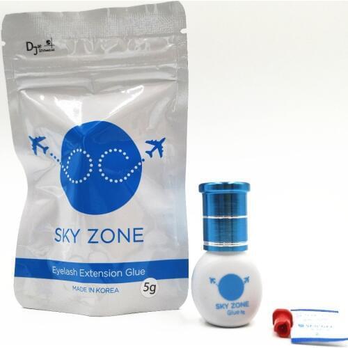 Free Shipping South Korea Strongest Sky Zone Glue Eyelash Extensions Glue 5ml 10pcs 2018 New Brand Fast Drying Glue