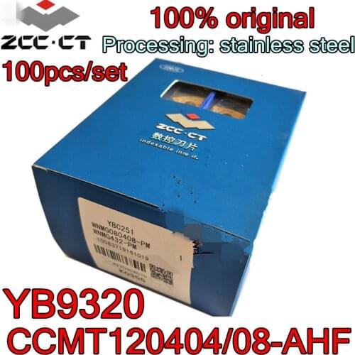 CCMT120404-AHF CCMT120408-AHF YB9320 100pcs 100% original Zcc.ct Carbide insert Processing: stainless steel