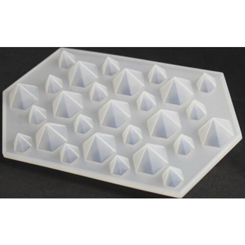 DIY Silicone Diamond Mould Jewelry Pendant Crystal Drop Craft Making Molds Transparent Resin Casting Ice Block Mold 23x12x2.5cm