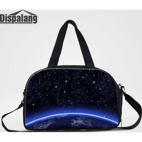 Dispalang Galaxy Stars Travel Bag Large Capacity Luggage Bag for Women Men Travel Crossbody Bag With independent Shoes Storage