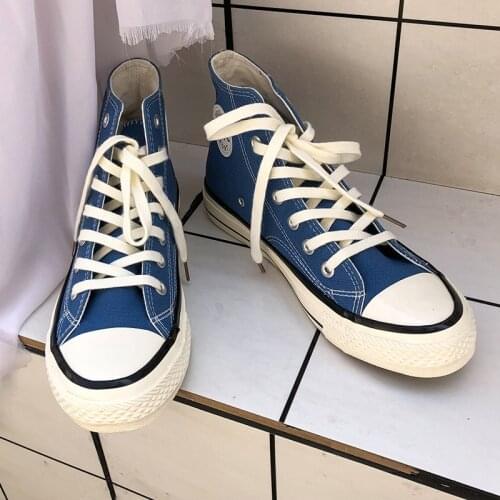 Firowe Women Vintage Skateboard Shoes Spring Harajuku Versatile High-Top Canvas Shoes for Students Canvas Shoes