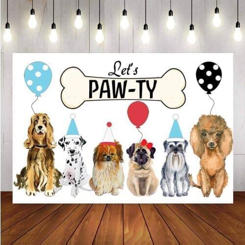 Photography Background Newborn Backdrop Ballon Little Dogs Paw Birthday Party Children Photo Studio Photocall Photo Prop