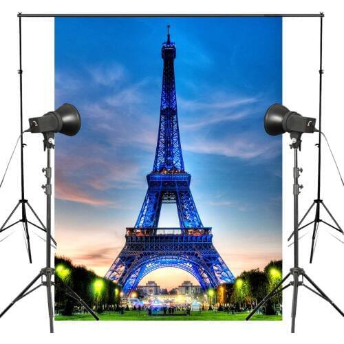 150x220cm Blue Light Photography Background Paris Eiffel Tower Photo Studio Photography Backdrop
