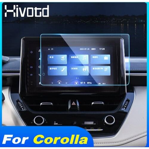 Hivotd Navigation Film Tempered Glass GPS Screen Membrane Display Protection Accessories Parts For Toyota Corolla 2019 2020 2021