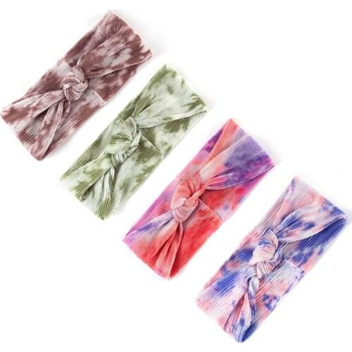 Colorful Hawaiian Summer Hairband For Women Bohemia Headwear Bowknot Elastic HeadBands For Female Girl Headdress