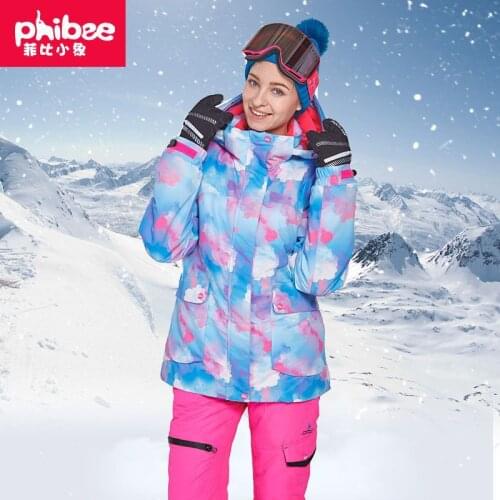 Cheap Women Ski Clothing snowboarding Sets Waterproof Windproof Breathable Winter Girls Snow Suit Skiing Suit