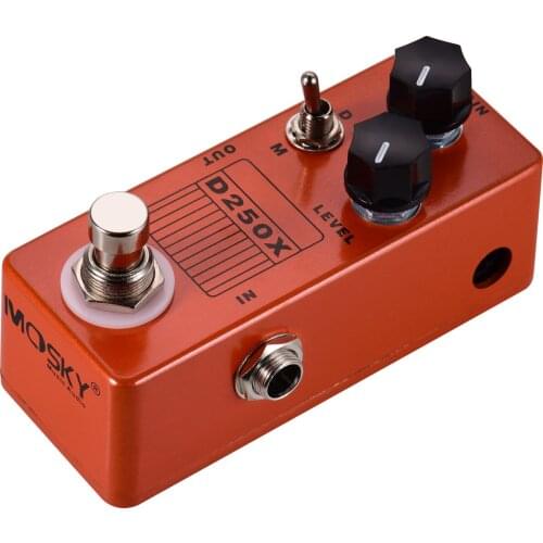 MOSKY D250X Mini Electric Guitar Overdrive Preamp Effect Pedal 2 Models Full Metal Shell True Bypass guitar accessories