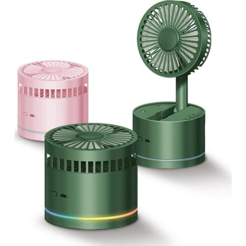 Green Mini USB Fan Desktop Electric Portable Air Cooling Fans 3 Speed Desk Home Office Fan Back To School Dormitory Small Fan