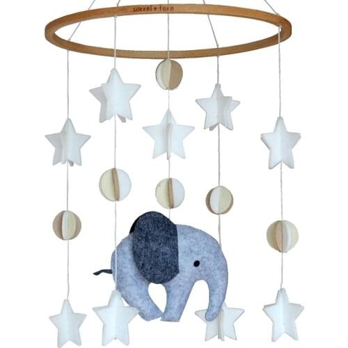 Baby Crib Mobile With Elephant Bed Windbell Nursery Decor Ceiling Decorations Baby Shower Gift Baby Toys Oyuncak Excitement