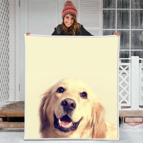 Golden Retriever Husky Frenchie Pug Dog Soft Throw Plush Sherpa Fleece Blanket
