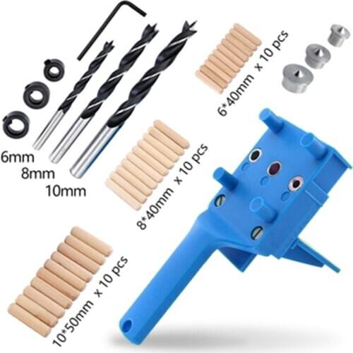 Woodworking Oblique Angle Drill Guide Set Pocket Hole Locator Durable Practical Multi-functional Drill Bits Jig Carpentry Tools