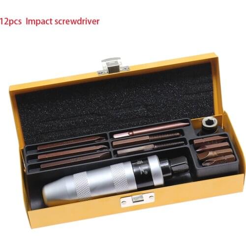 12PC Hand Tools Professional Portable Impact Driver Screwdriver For Loosening Bolts And Stubborn Fasteners Set
