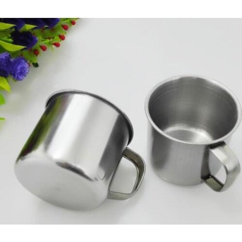 Outdoor Camping Hiking Stainless Steel Coffee Tea Cup Childrens Anti-Fall Water Cup For Office And School Use Travel Outdoor