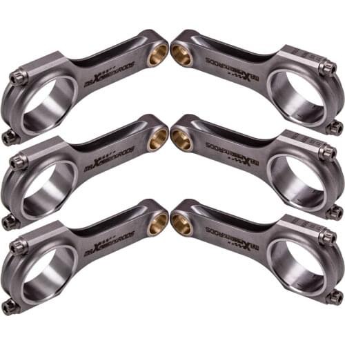 6pcs H beam Connecting Rods for Triumph TR5 TR250 GT6 TR6 late model 146.05mm With ARP 2000 Bolts