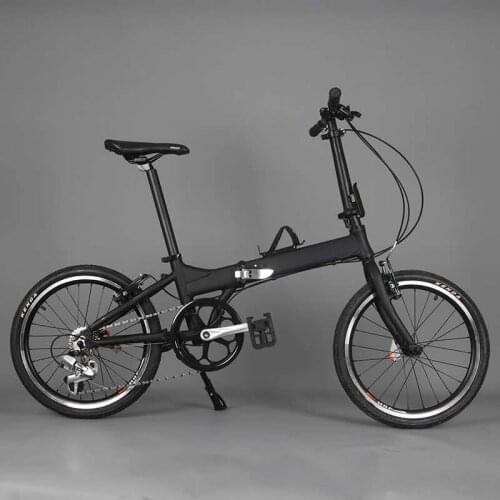 20 Inch Folding Bike with V brakes 8 Speeds mini Bicycle Aluminum Alloy Frame Folding Bicycle Folding Electromobie