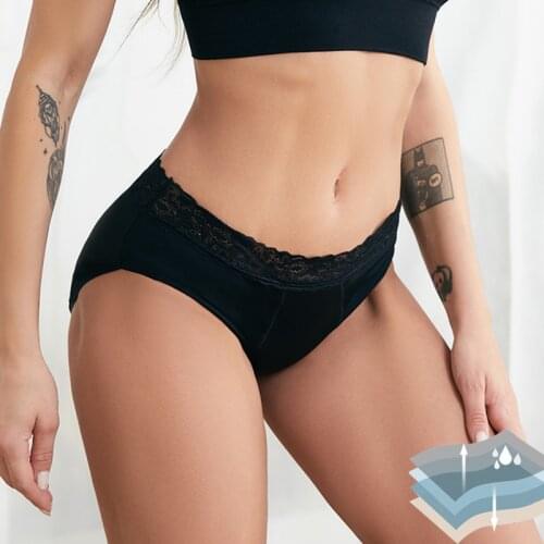 Womens Seamless Menstrual Panties Physiological Period Underwear 4-Layers Leak Proof Fast Absorption No Need Sanitary Napkin
