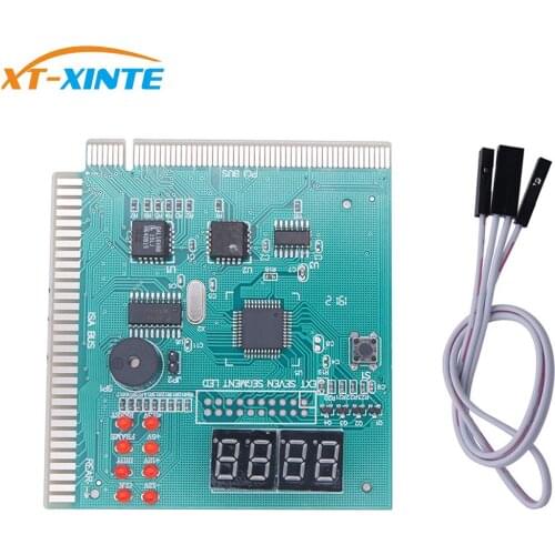 XT-XINTE 4 Digit LCD Display PC Analyzer Diagnostic Card PCI Motherboard Tester with LED Indicator for ISA PCI Bus Mian Board