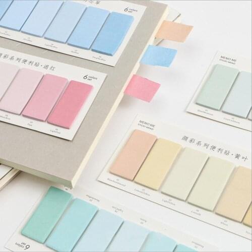 120 Sheets/pad Water Color Notebook Planner Bookmark Sticky Notes Sticker Marker Index Pad Tab Memo Flag Labels