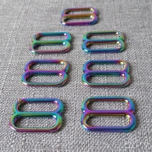 20Pcs 20mm Webbing Plated Metal Sliders Adjustable Buckle DIY Bag Dog Collar Backpack Straps Belt Clasp Garment Sewing Accessory