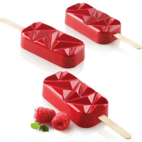 4-hole Ice Cream Silicone Mold Practical DIY Popsicle Making Tool Portable Non-stick Popsicle Mould Kitchen Accessories Gadgets