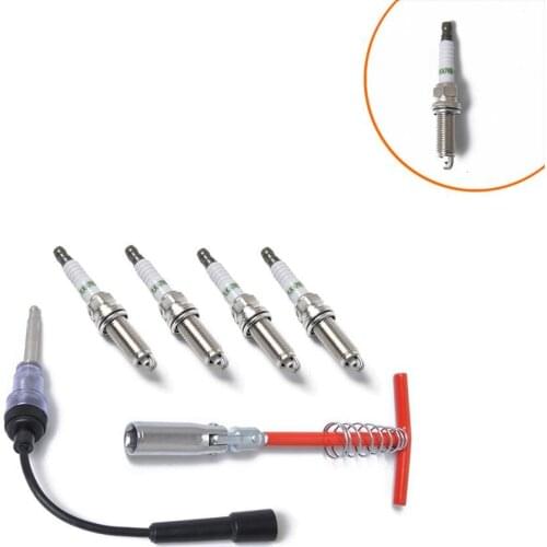 4Pcs OE 90919-01253 SC20HR11 Spark plugs With Removal Tool For TOYOTA YARIS RAV4 AURIS ISIS COROLLA AVENSIS PRIUS ALLION VERSO