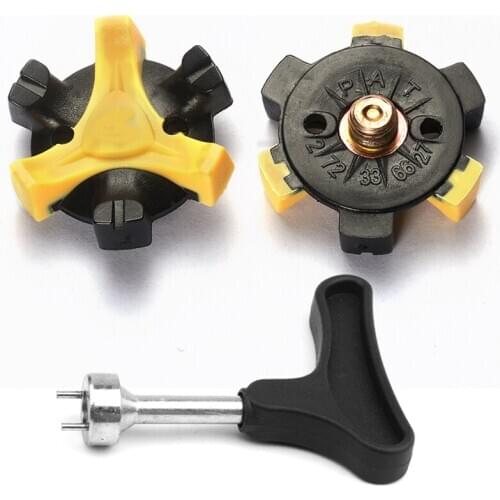 56 pcs Golf Shoe Spikes with Wrench Replacements Tooth Height 3.5MM Golf Shoe Cleats Golf Spikes Easy Install Golf Shoes